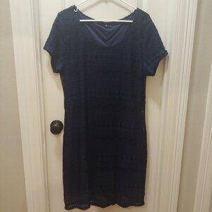 Tiana B. Women's XXL Navy Blue Short Sleeve Dress